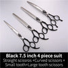 Professional 3-Piece Dog Grooming Scissors Set — Straight, Thinning & Curved
