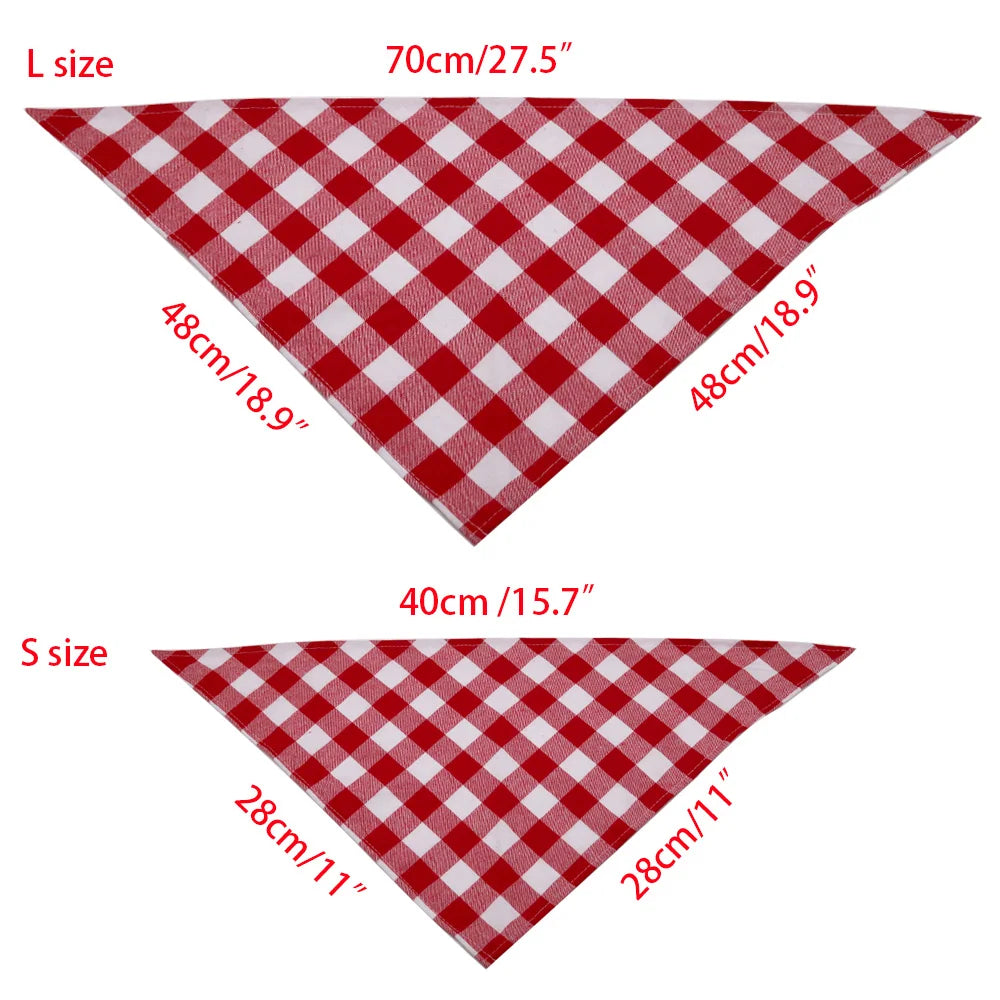 Classic Plaid Cotton Dog Bandana