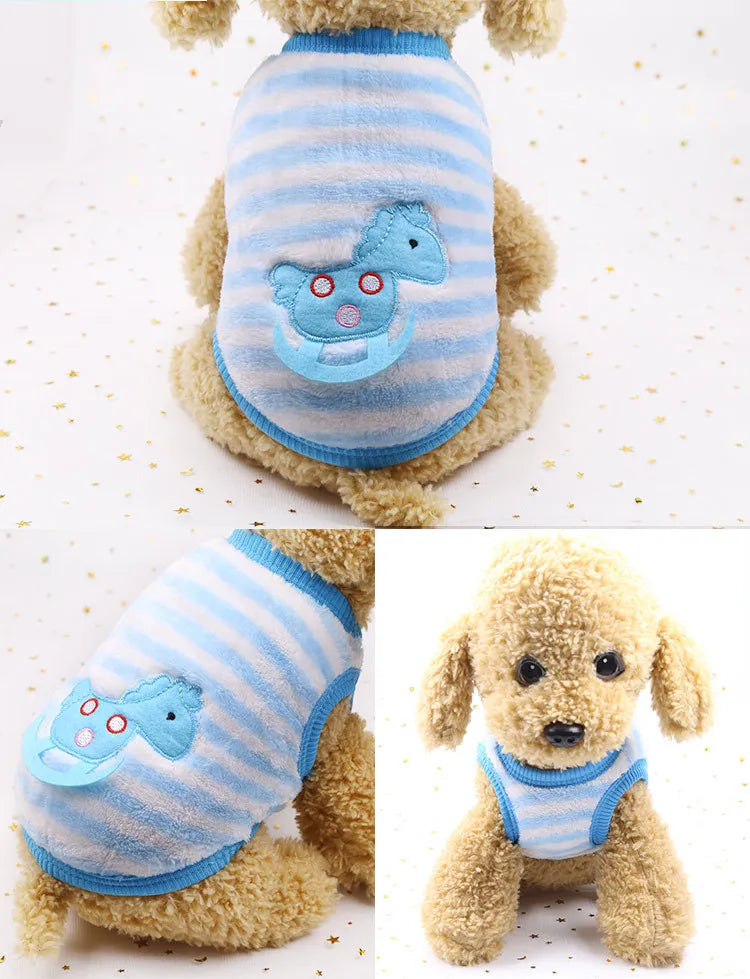 Cozy Flannel Dog Vest for Small Pets