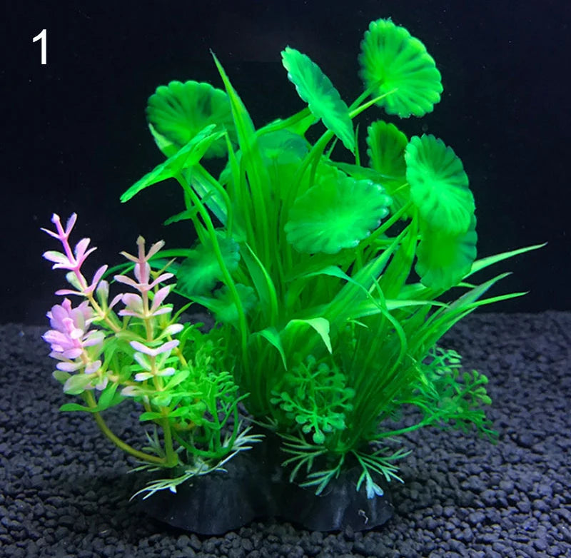 Plantes artificielles pour aquarium assorties