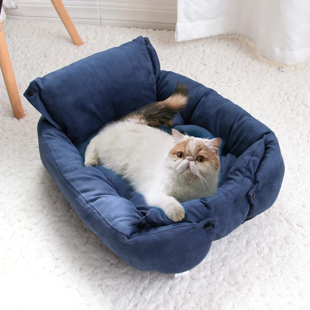 Cozy Cotton Pet Sofa Bed for Dogs and Cats