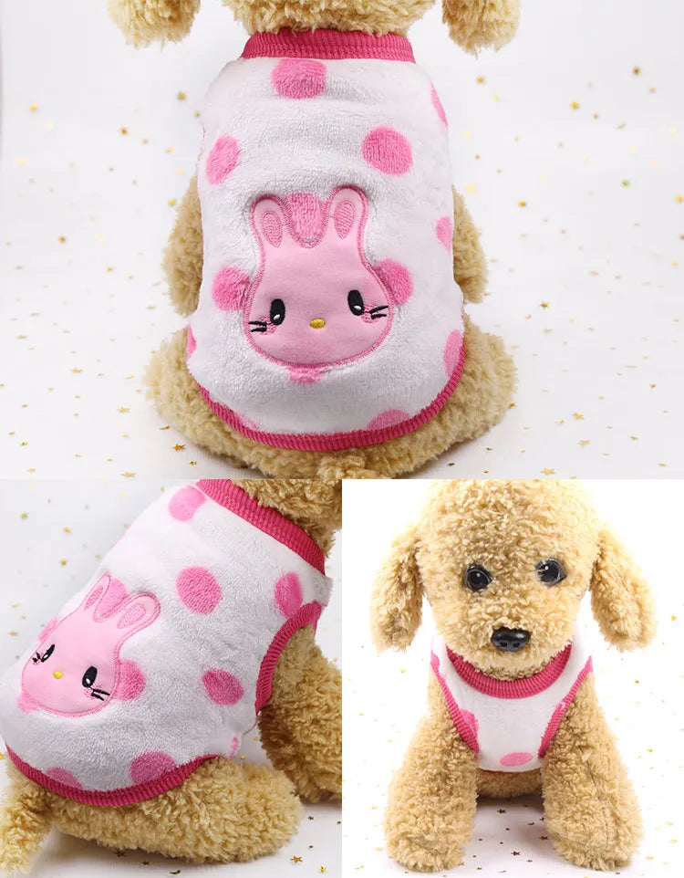 Cozy Flannel Dog Vest for Small Pets