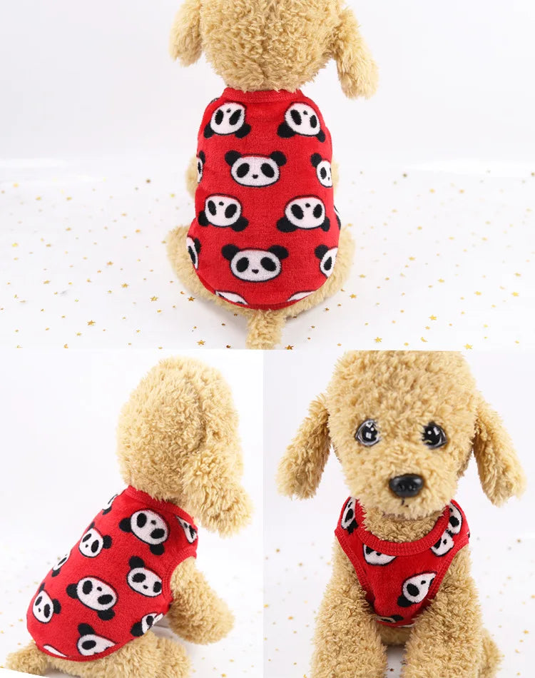 Cozy Flannel Dog Vest for Small Pets
