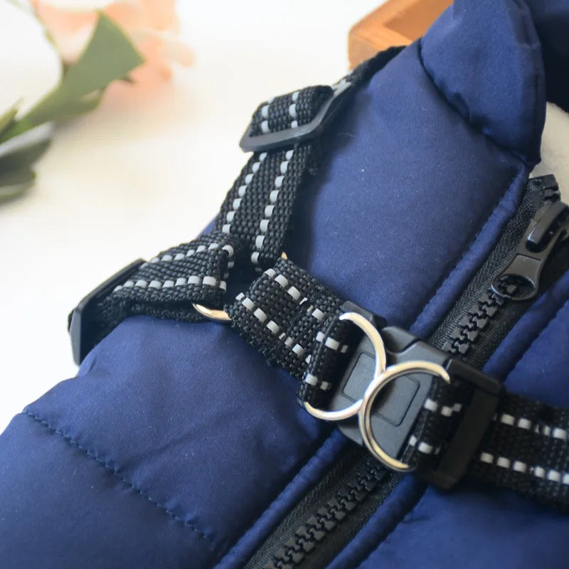 Winter Waterproof Dog Harness Jacket for Large Breeds