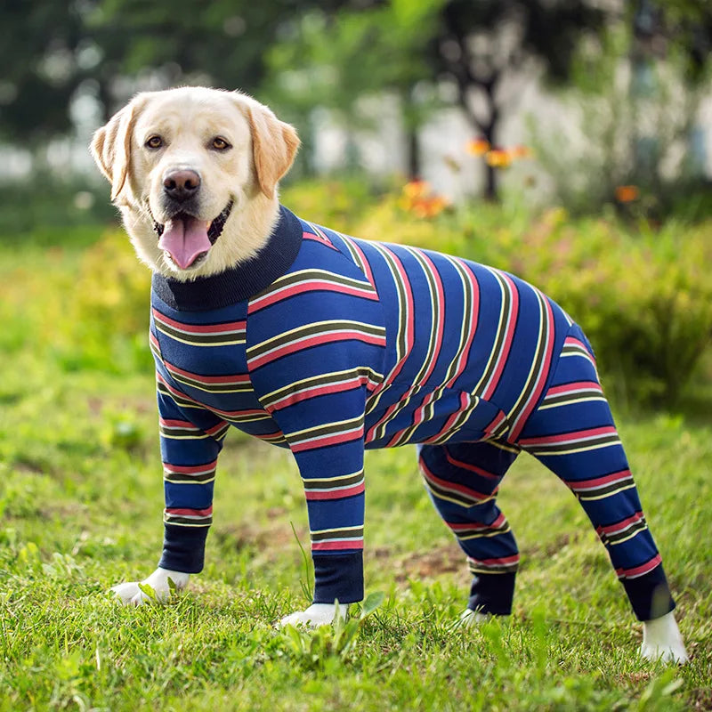 Soft Cotton Dog Pajamas Jumpsuit for Medium & Large Dogs