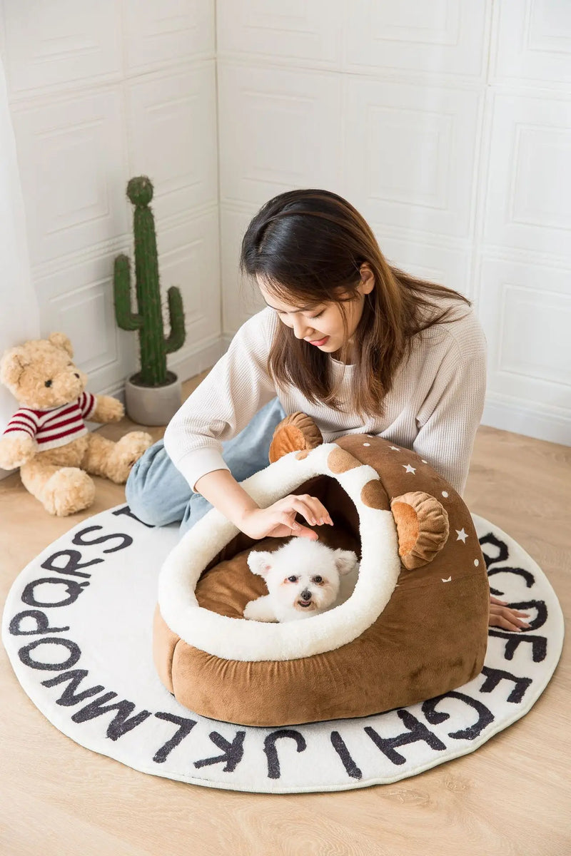 Maison-lit pliable pour chiens et chats