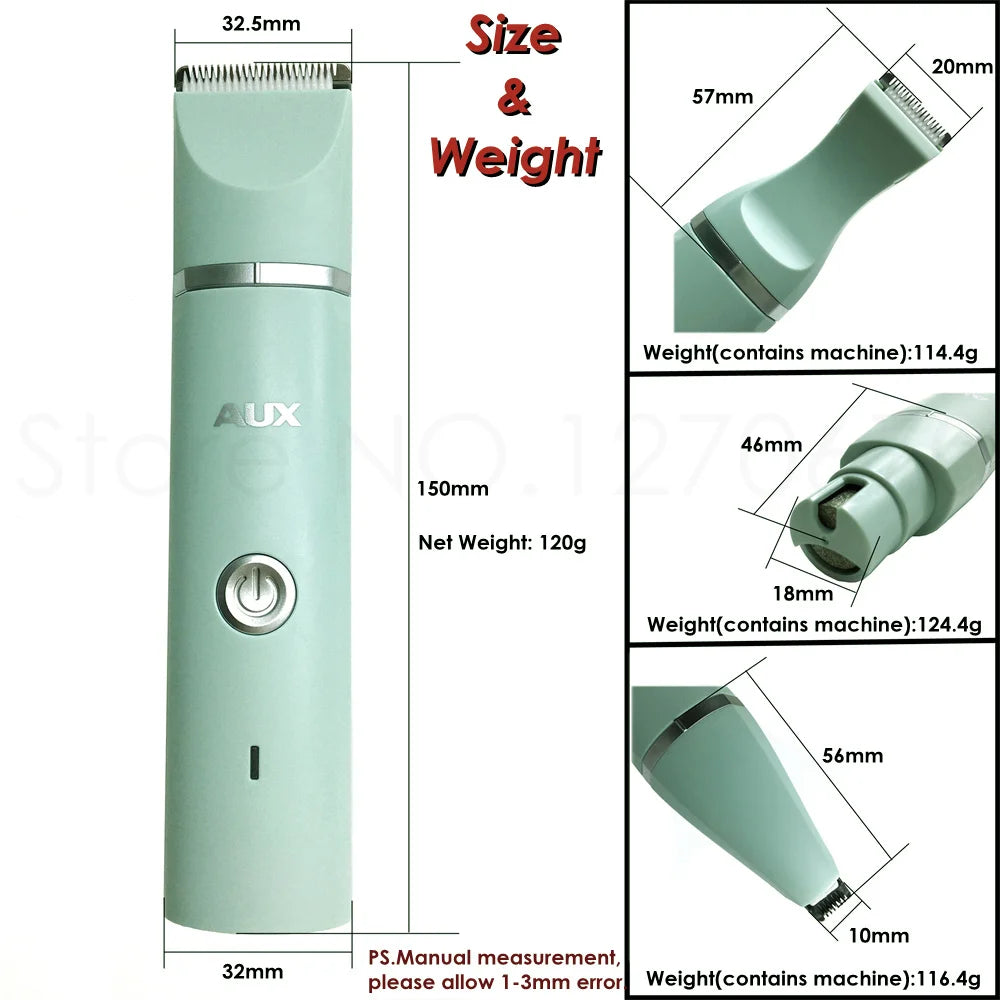 Quiet Electric Pet Hair Trimmer and Nail Grinder