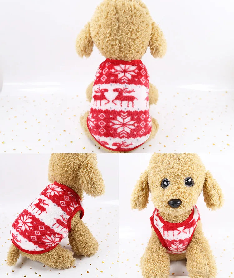 Cozy Flannel Dog Vest for Small Pets