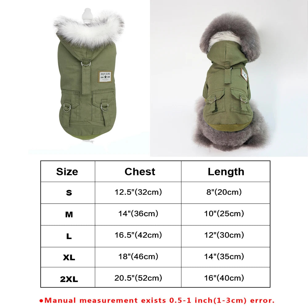 Classic PU Leather Dog Jacket for Small and Medium Breeds