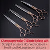 Professional 3-Piece Dog Grooming Scissors Set — Straight, Thinning & Curved