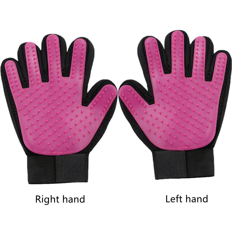 Gants de toilettage doux pour animaux
