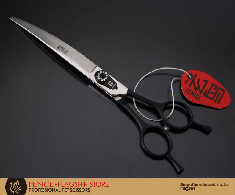 Professional 3-Piece Dog Grooming Scissors Set — Straight, Thinning & Curved