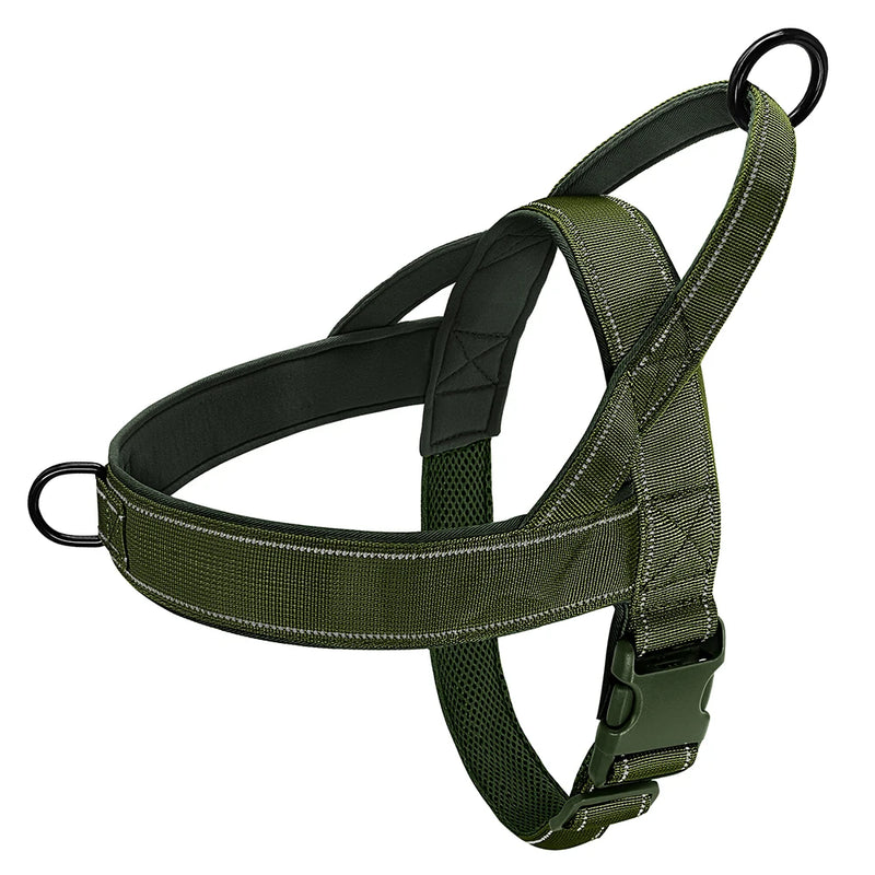 Nylon Durable Dog Harness with Handle - No-Pull Reflective