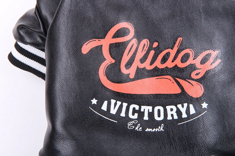 معطف شتوي للكلب - جلد اصطناعي وبطانة فليس دافئة