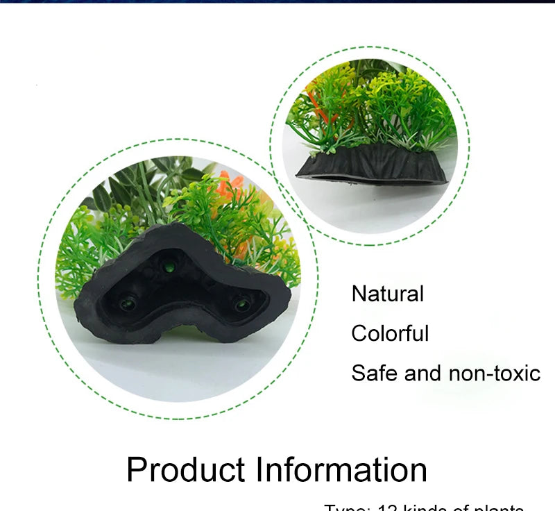 Plantes artificielles pour aquarium assorties