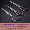 Professional 3-Piece Dog Grooming Scissors Set — Straight, Thinning & Curved