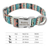 Personalisierte Nylon-Hundehalsband mit graviertem ID-Plättchen