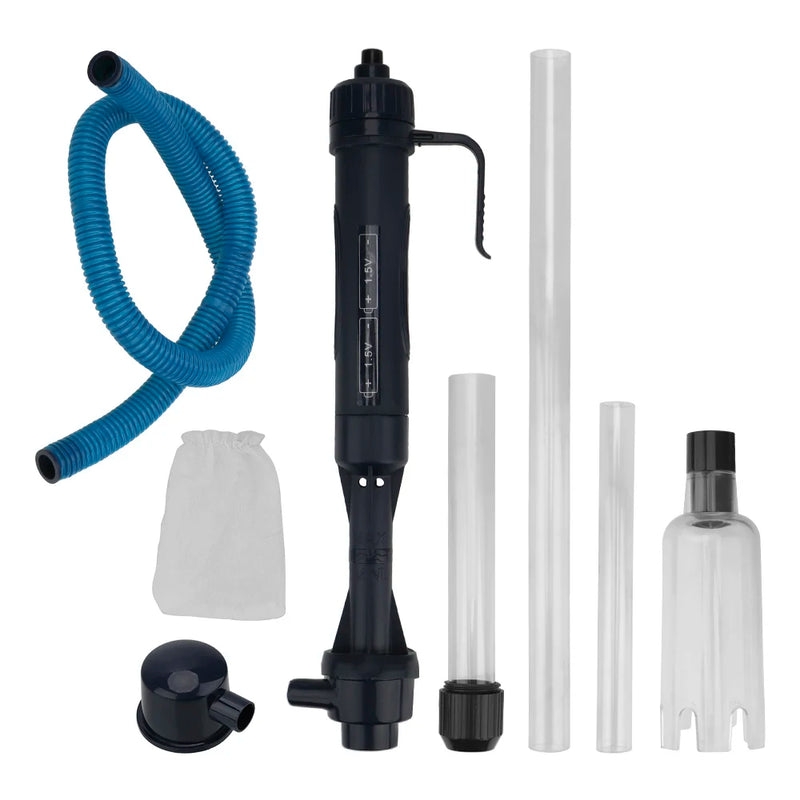 Aspirateur à Graviers et Changeur d'Eau pour Aquarium sur Piles