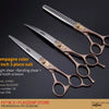 Professional 3-Piece Dog Grooming Scissors Set — Straight, Thinning & Curved