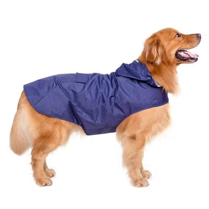Reflective Waterproof Dog Raincoat with Hood