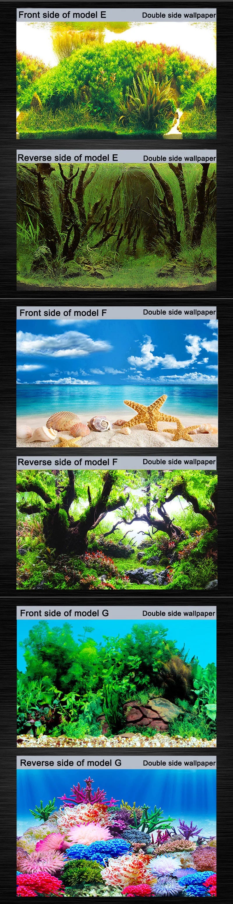 Aquarium 3D Background Sticker Poster for Fish Tank