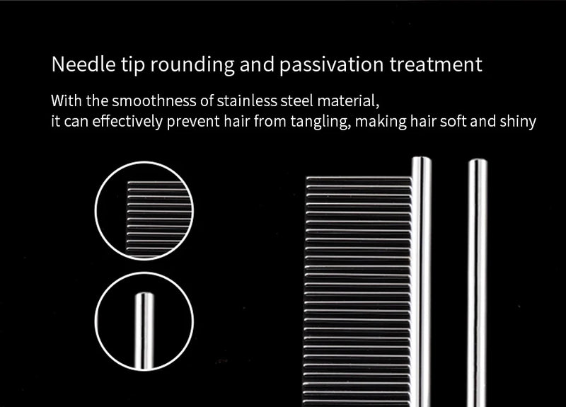 Peigne Démêlant en Acier Inoxydable pour Animaux