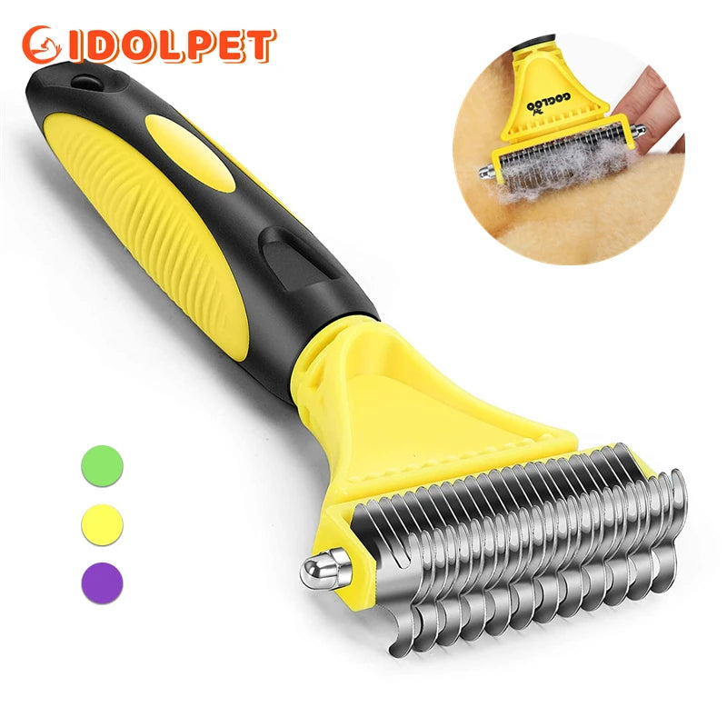 Two-Sided Stainless Steel Pet Grooming Brush