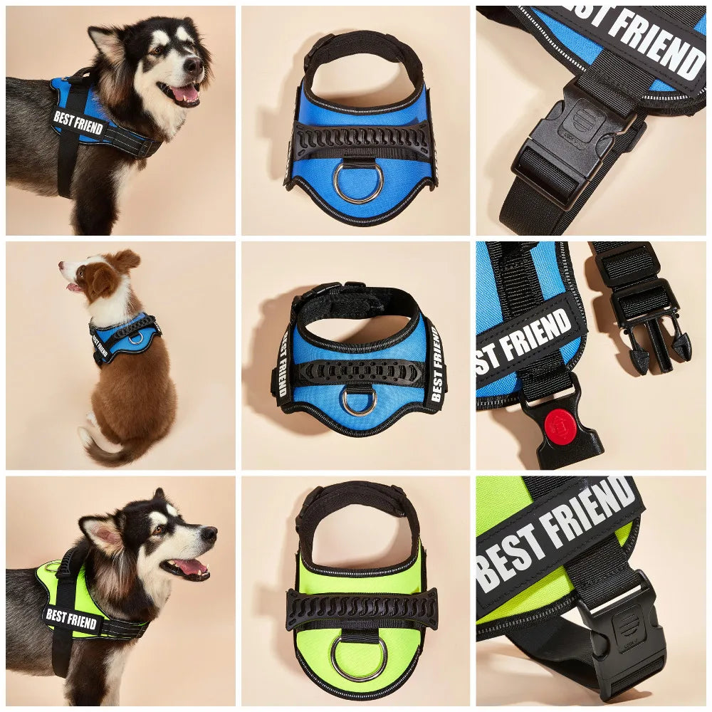 Adjustable No-Pull Dog Harness with Reflective Straps