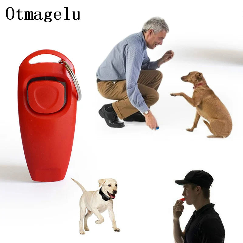 2 in 1 Dog Training Clicker and Whistle with Wrist Strap