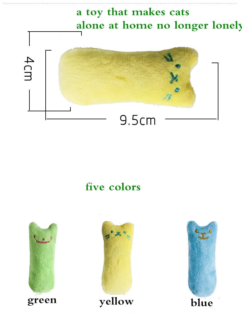 Catnip-Infused Interactive Plush Cat Toy for Chewing and Play
