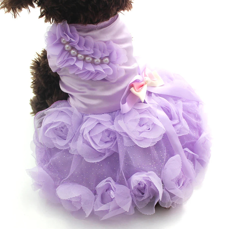 Vestido Tutú de Princesa para Mascota con Lazo Decorativo