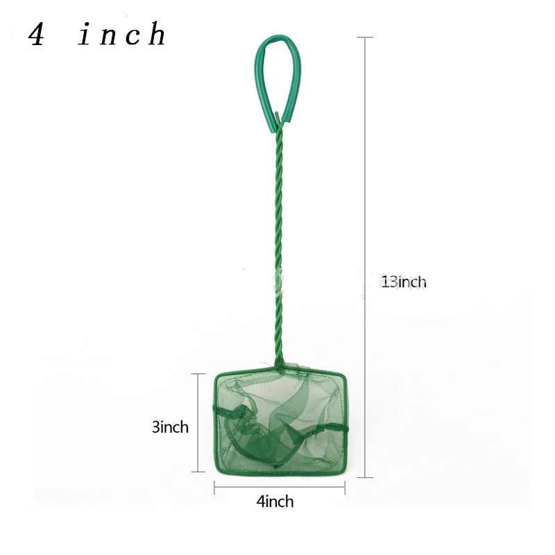 Portable Fish Net with Long Handle for Aquariums