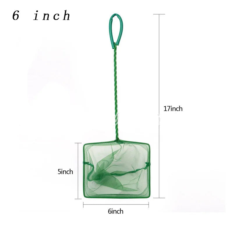 Portable Fish Net with Long Handle for Aquariums