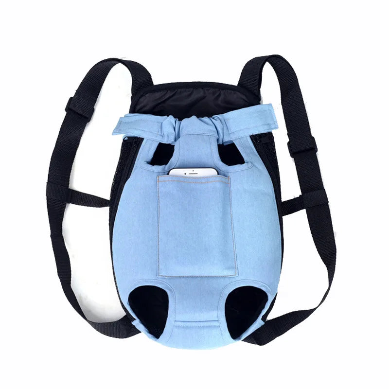 Mochila Transportadora de Mezclilla para Mascotas