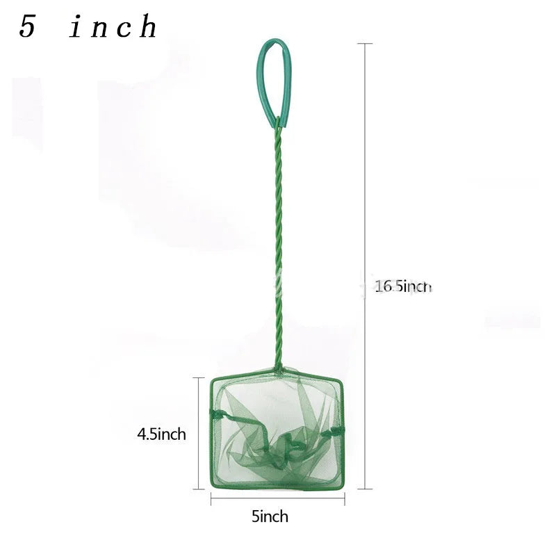 Portable Fish Net with Long Handle for Aquariums