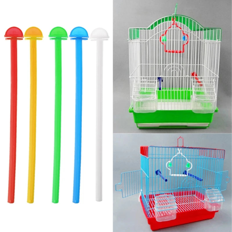 Plastic Bird Cage Perch Stands for Small Birds (5-Pack)
