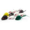 Pawstrip Rabbit Fur False Mouse Cat Toy with Feather Rainbow Ball