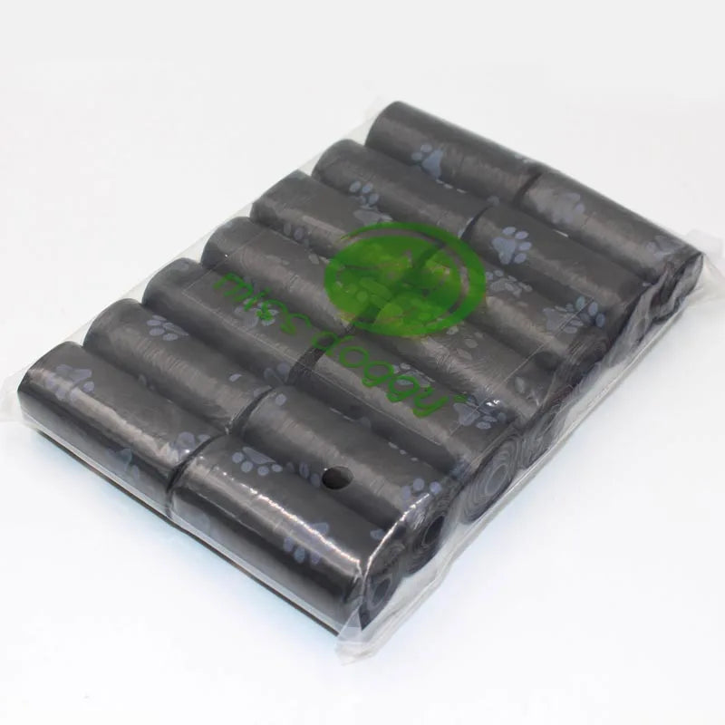 Paw Print Dog Poop Bags with Dispenser