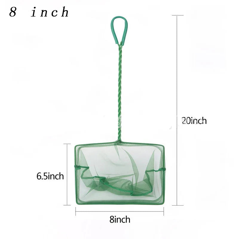 Portable Fish Net with Long Handle for Aquariums