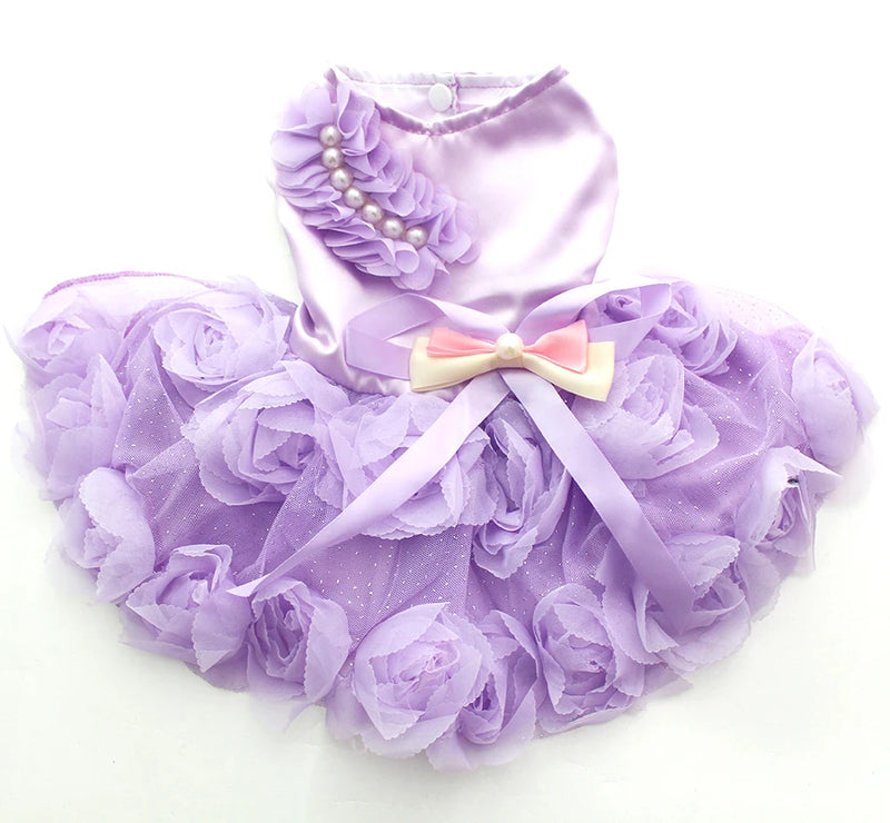 Vestido Tutú de Princesa para Mascota con Lazo Decorativo