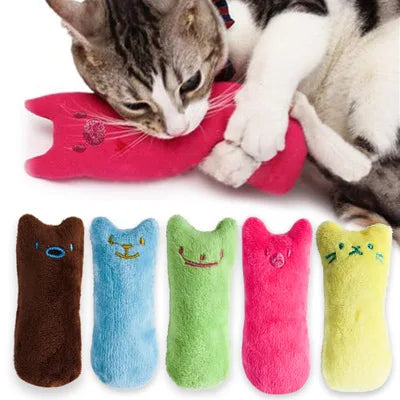 Catnip-Infused Interactive Plush Cat Toy for Chewing and Play