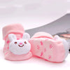 Pink and white animal cartoon baby socks for toddlers