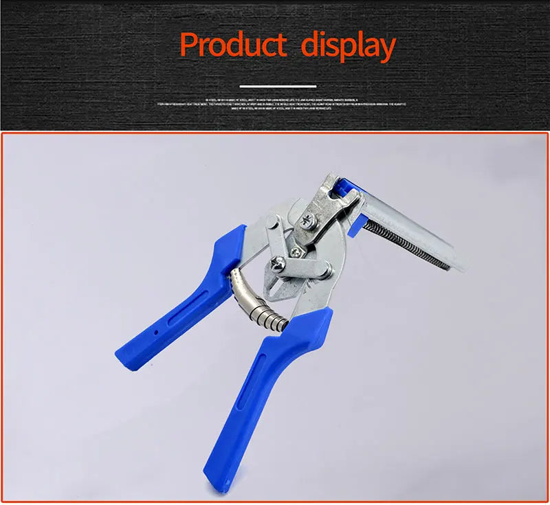 A pair of blue heavy-duty poultry cage pliers shown against a white background.