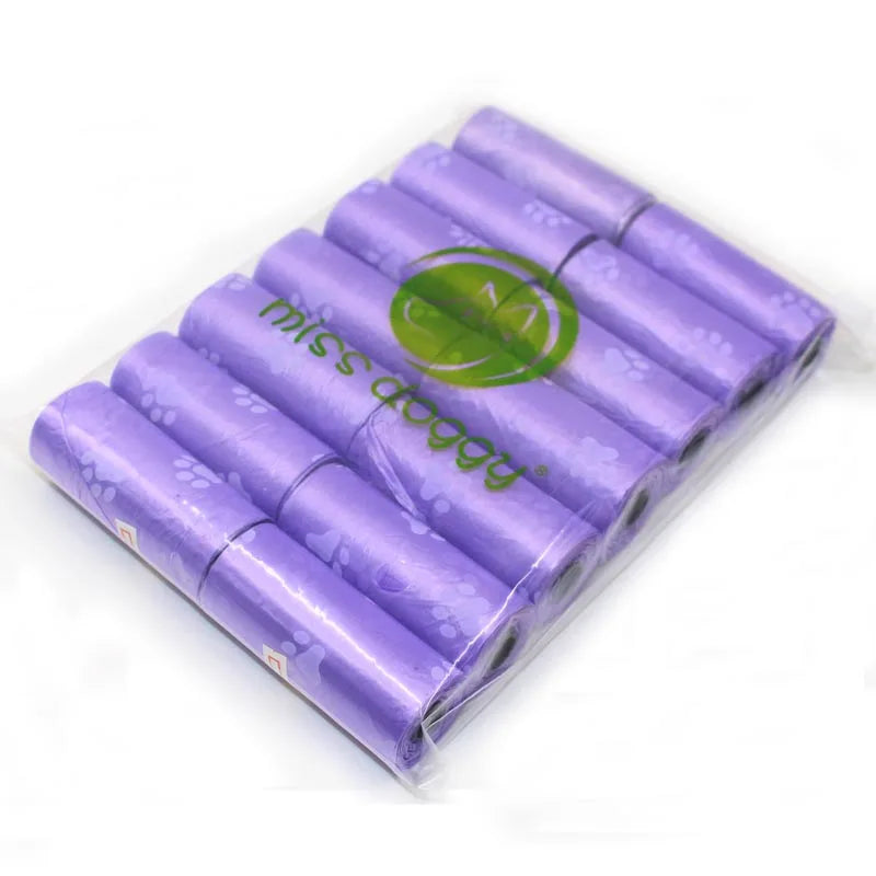 Paw Print Dog Poop Bags with Dispenser