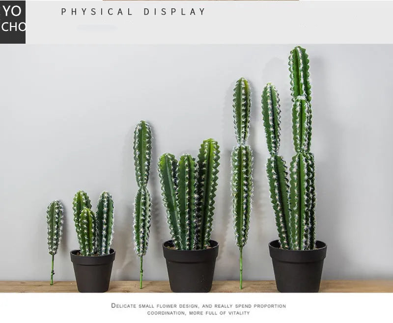 Artificial Cactus Succulent Plant – Lifelike Green Decor
