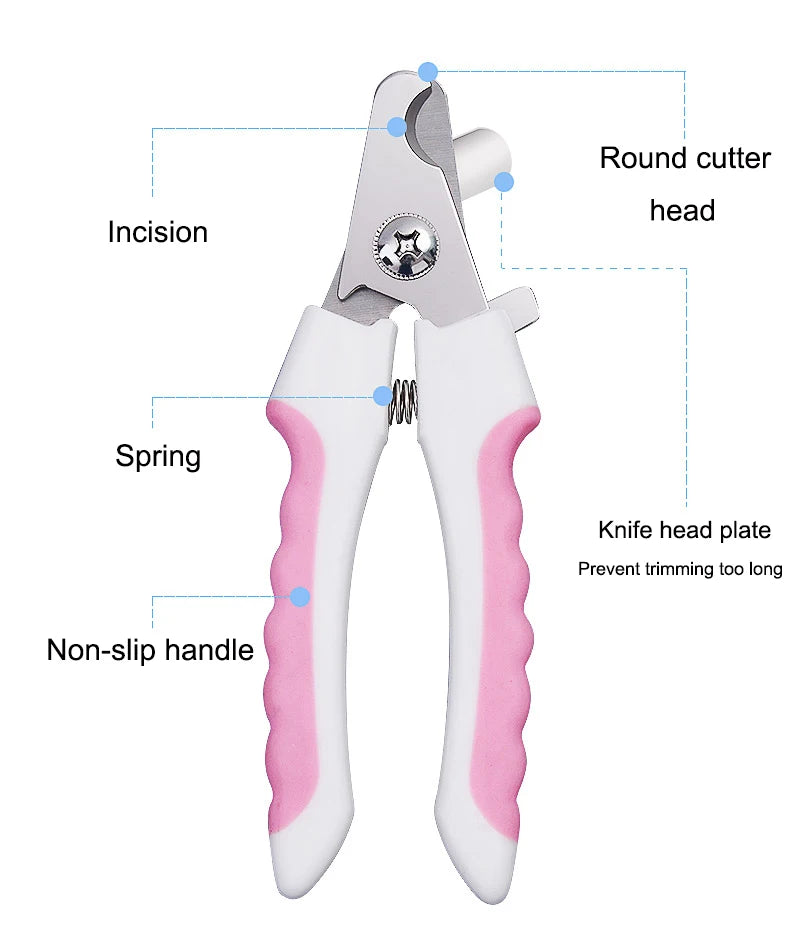 Stainless Steel Pet Nail Clippers for Dogs and Cats