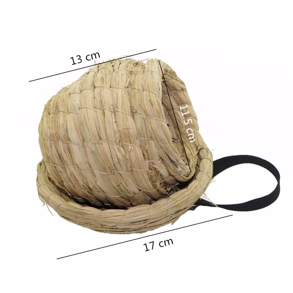 Handwoven Straw Hanging Bird Nest House