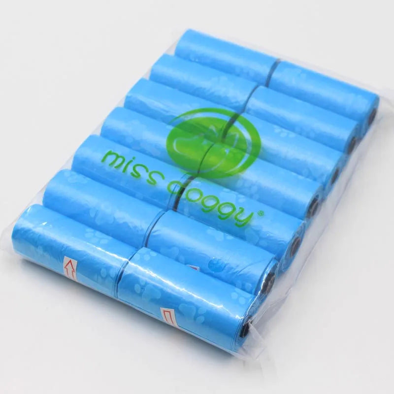 Paw Print Dog Poop Bags with Dispenser