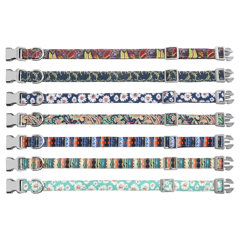 Personalisierte Nylon-Hundehalsband mit graviertem ID-Plättchen