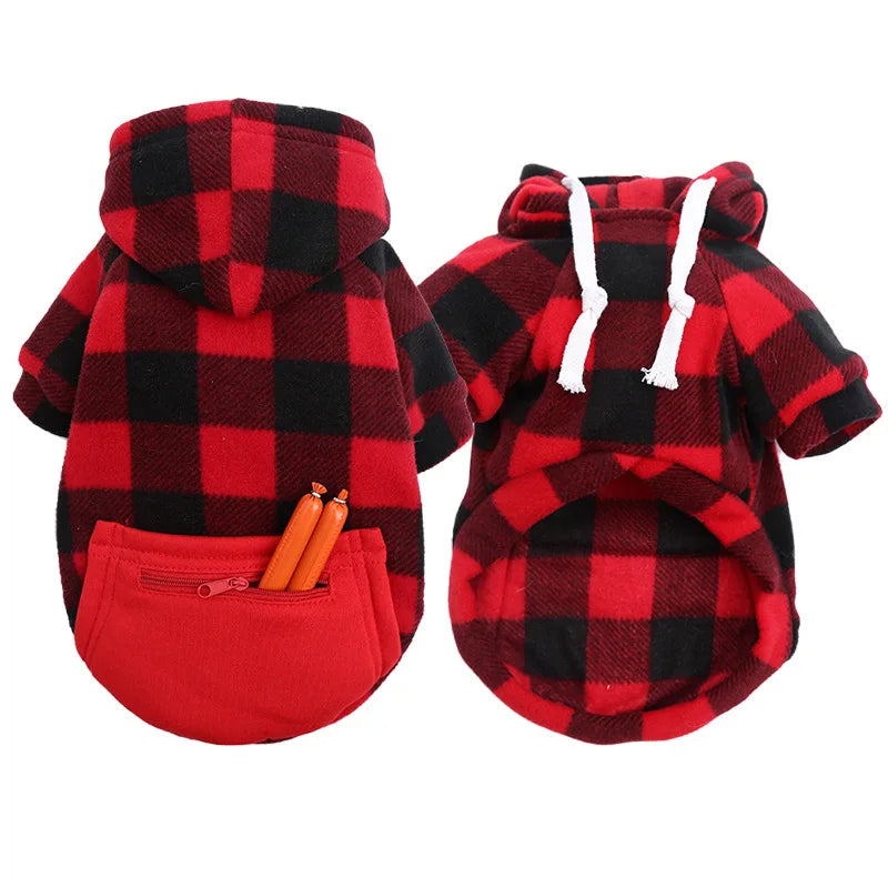 Abrigo de Fleece a Cuadros Reversible para Perro
